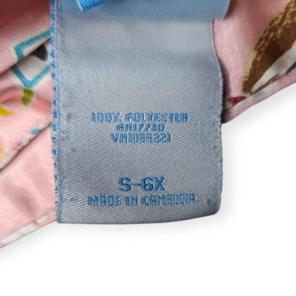 Nick & Nora Pink Satin Sock Monkey Pajama Bottoms Size Small/6X - Picture 2 of 8